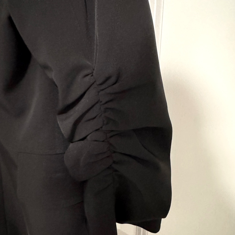 Vintage Laundry by Shelli Segal Black Rugged 3/4 Sleeve Women's Stretch Blazer - Picture 7 of 9